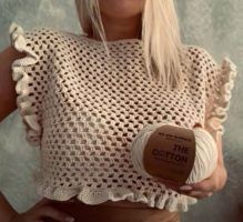 DIY Blusa a crochet con dos rectángulos