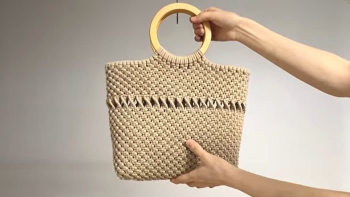 DIY Bolso de mano en macramé paso a paso