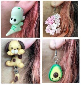 DIY Pendientes kawaii en porcelana fría