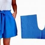 DIY shorts o pantalones cortos fruncidos en la cintura
