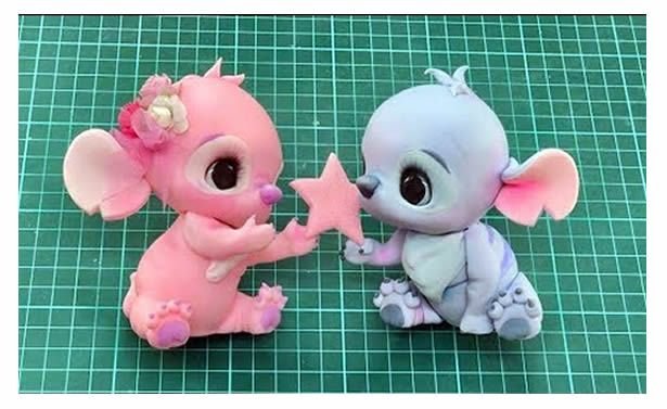 Stich Y Su Novia en porcelana fría 