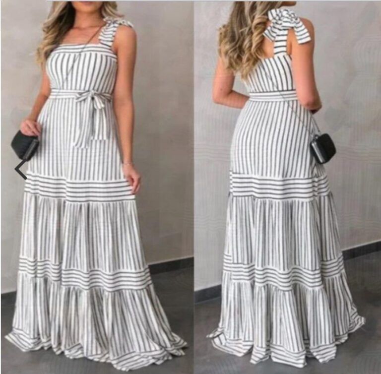 Vestido para el verano de tirantes con patrones