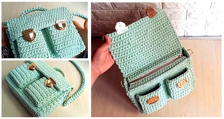 Conjugado Salida hacia melocotón DIY Bolso de crochet con cremallera paso a paso - Patrones gratis