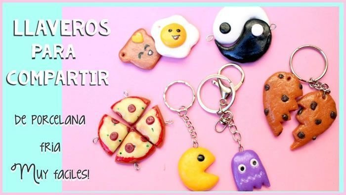 chatarra Ambigüedad sílaba DIY Llaveros en porcelana fría paso a paso - Patrones gratis