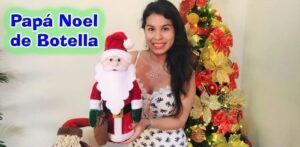 Papá Noel de botella adorno Navideño