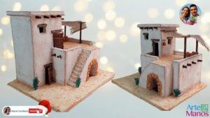 Casas en cartón para belenes DIY