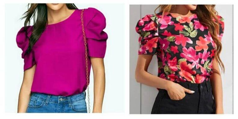 Blusa manga princesa con patrón