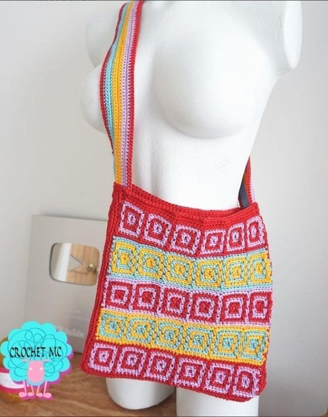 Complicado Abuelos visitantes montar Bolso Bandolera a crochet DIY paso a paso - Patrones gratis