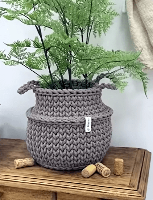 Canasta cesta a crochet DIY paso a paso
