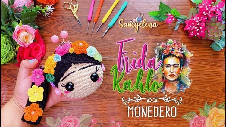 Monedero de Frida a crochet DIY paso a paso