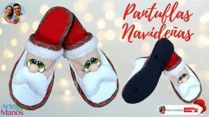 Pantuflas Navideñas de Santa Claus DIY