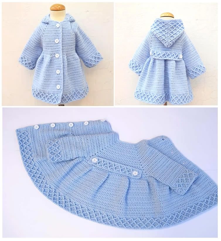 Chaqueta para sales niña a crochet