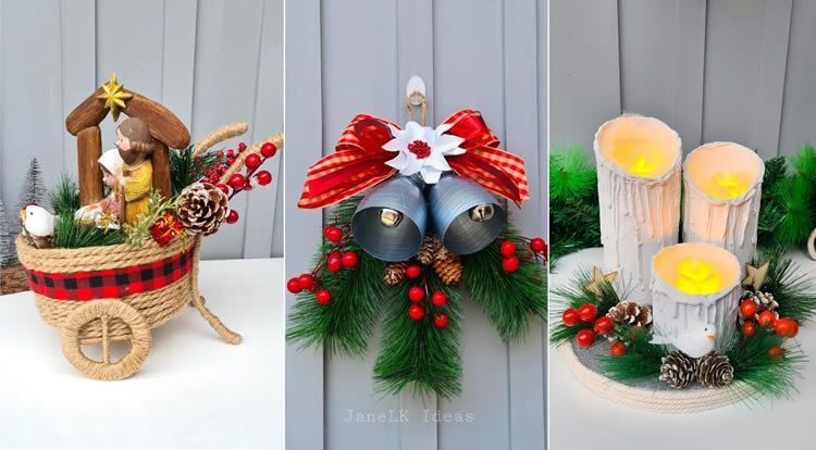 3 Adornos Navideños reciclando DIY