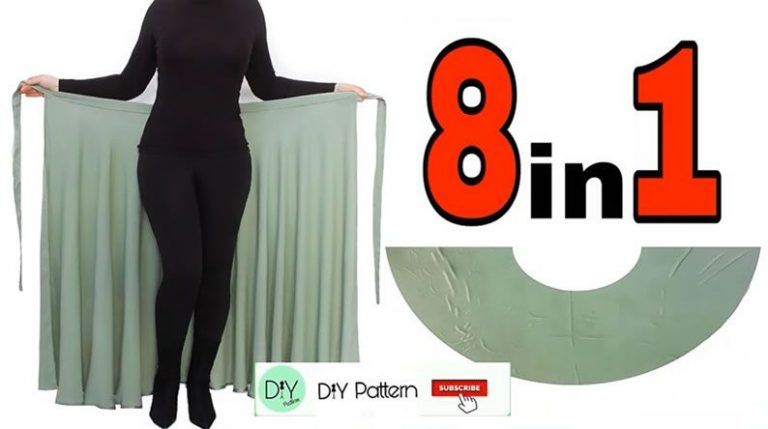 Falda circular con 8 diferentes usos