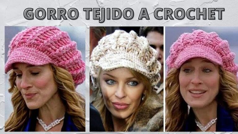 Gorro de las famosas tejido a crochet fácil