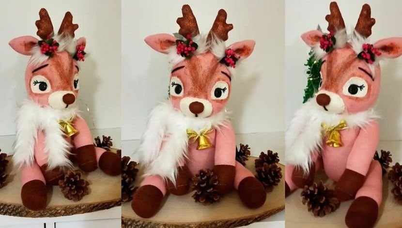Muñeco Ciervo con calcetines Tutorial paso a paso