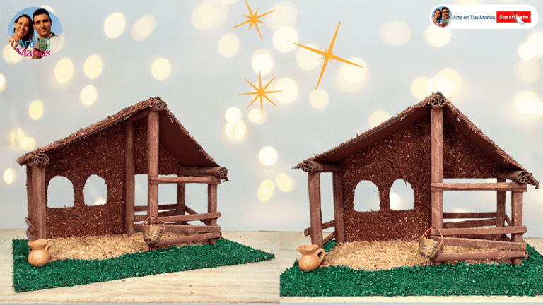 Nacimiento pesebre para Navidad con cartón