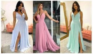 Vestido de fiesta drapeado en la cintura con patrón