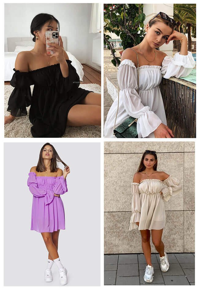 Vestido gitano fácil con patrones