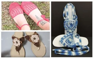 Sandalias tejidas a crochet