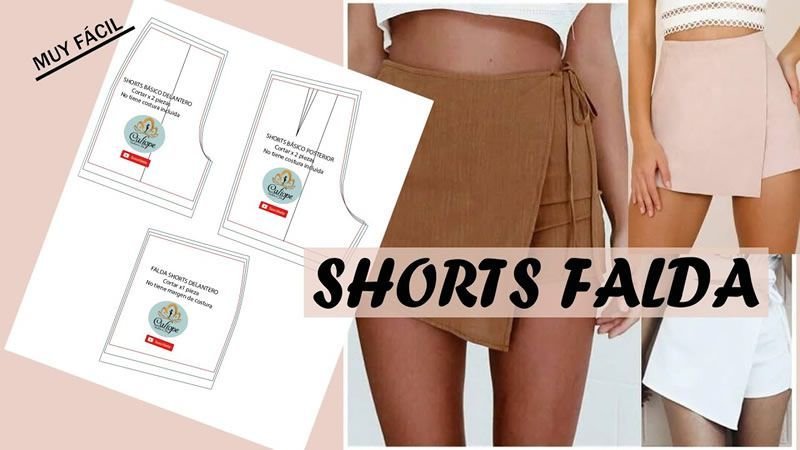 Falda short preciosa DIY paso a paso