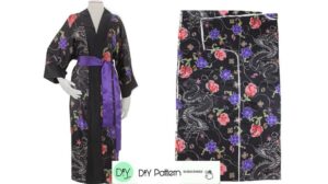 Kimono largo fácil DIY corte y confección