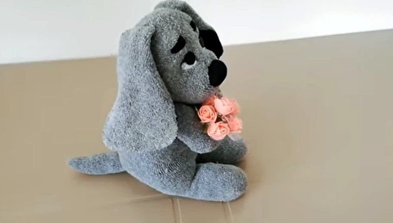 Perro con calcetines DIY paso a paso