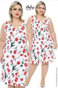 Vestido tubo talla grande con patrón