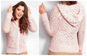 Chaqueta a crochet juvenil