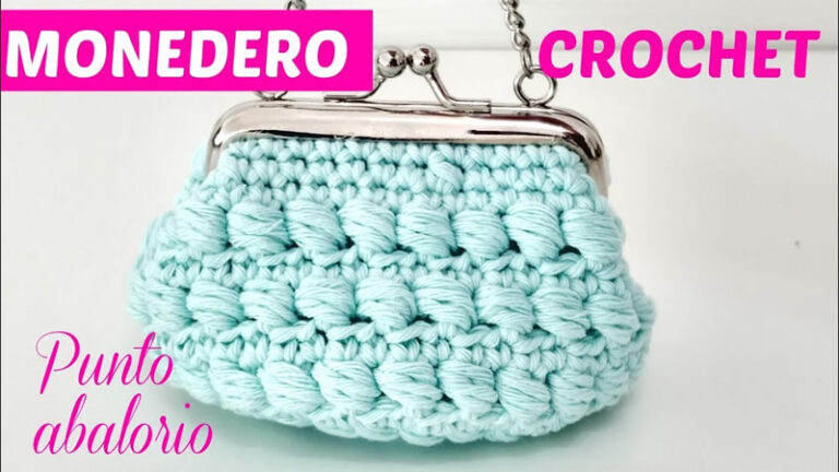 monedero crochet con boquilla