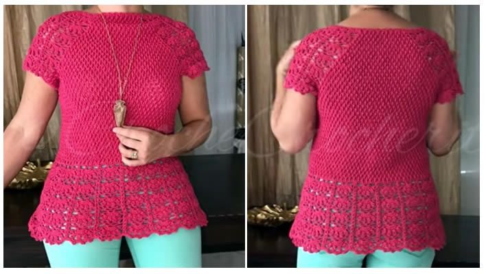 Blusa calada a crochet muy fácil DIY paso paso - Patrones gratis