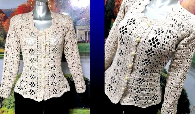DIY Blusa calada a crochet fácil