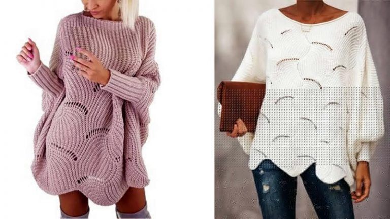 Blusa o vestido oversize a dos agujas