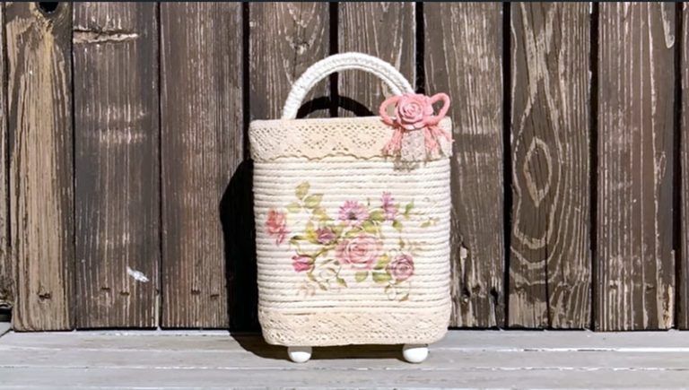 3 Cestas vintage reciclando garrafas