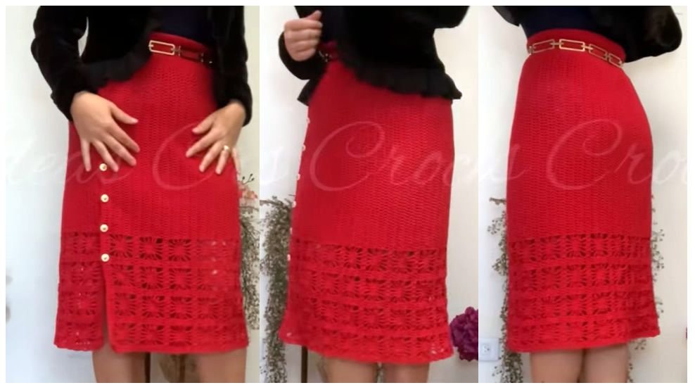 Falda tejida a crochet DIY paso a paso - Patrones gratis