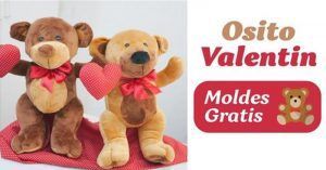 Osito Valentín DIY paso a paso con moldes