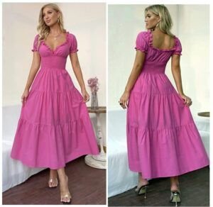 Patrón de vestido gitana con escote corazón
