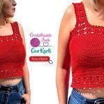 DIY Blusa tejida a crochet Carmín