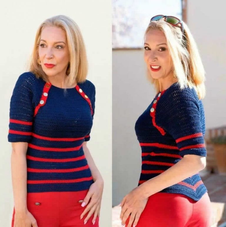 Blusa marinera fácil a crochet DIY paso a paso