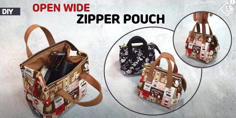 Bolso con cremallera de mano DIY