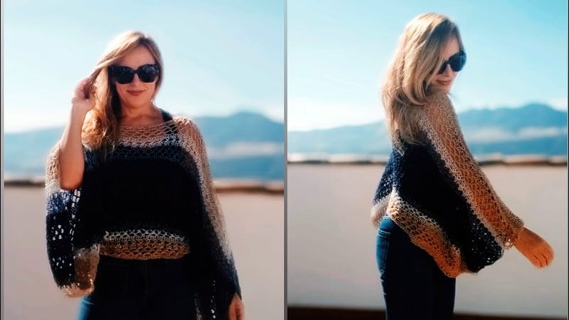 Top Zafiro tejido a crochet DIY paso a paso