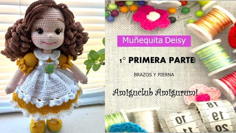 Muñeca amigurumi Daisy DIY paso a paso