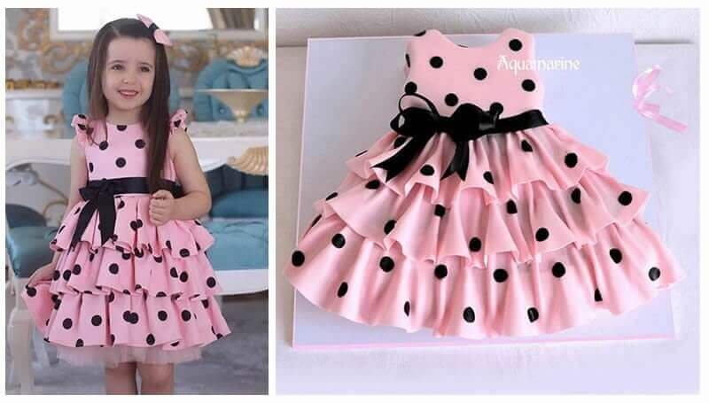 Vestido de volantes para niña con patrones - Patrones