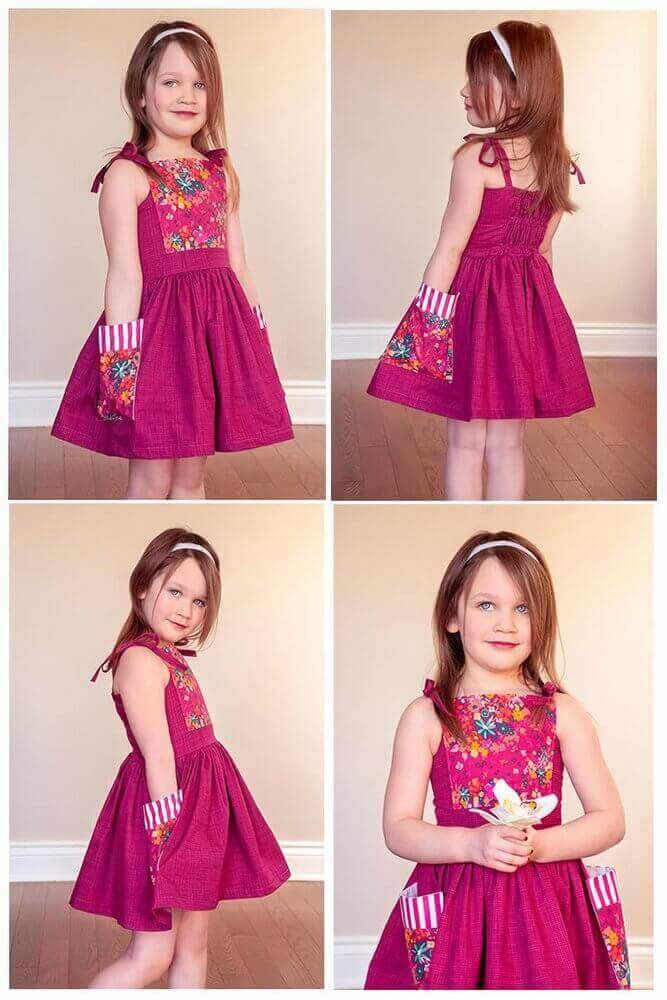 Vestido para niña de tirantes - Patrones gratis Vestido para niña de tirantes - Patrones gratis