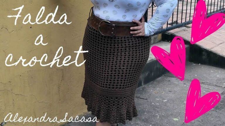 Falda a crochet o ganchillo DIY paso a paso