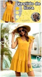 Vestido con manga circular