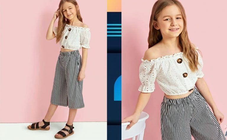 Blusa blanca para niña