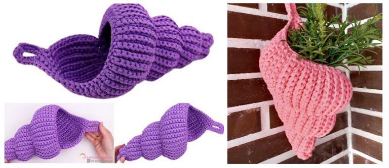DIY Cesta caracola a crochet paso a paso