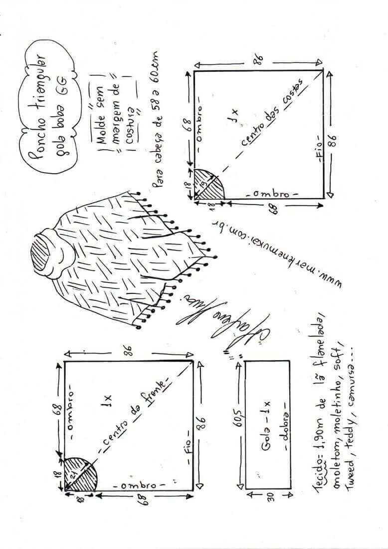 Poncho triangular