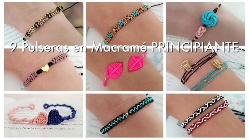 DIY Pulseras macramé principiantes Patrones gratis